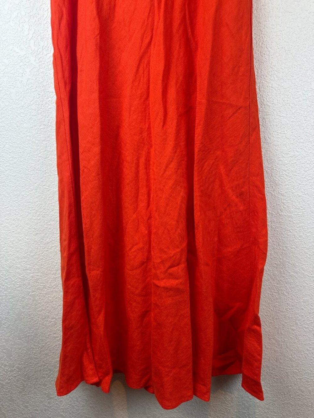 NWT Madewell 100% Linen Maxi Skirt Size 8 Orange Red Minimalist Coastal Chic - Picture 5 of 13